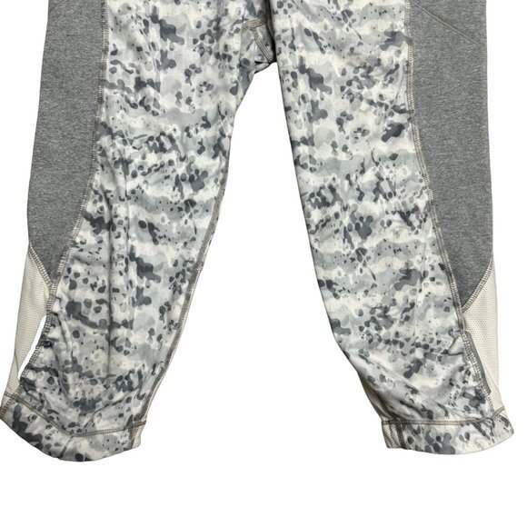Athleta Womens Small Gray White Dapple Pockets Low Rise Be Free Knicker Leggings - Picture 4 of 9